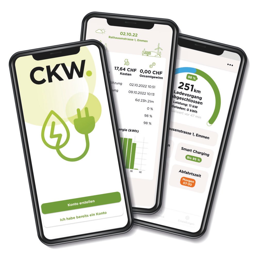 Die Lade-Revolution: Elektroautos mit der «CKW Smart Charging App» günstiger und netzstabilisierend laden