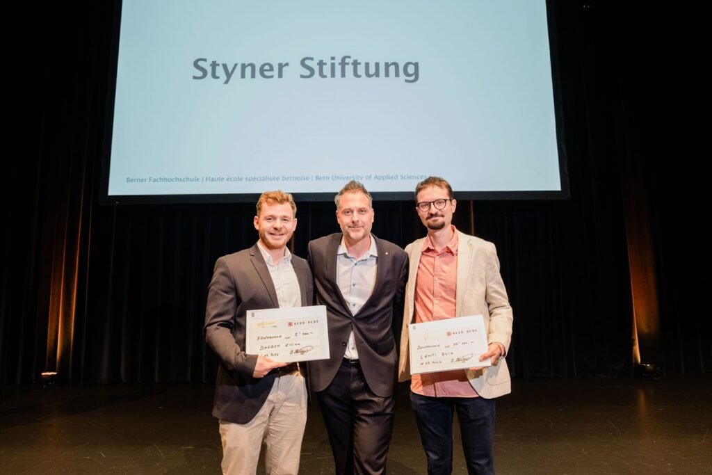 Styner-Preis 2026 – Elia Lenti (1. Preis, CHF 10'000) und Kilian Schürch (2. Preis, CHF 5'000).